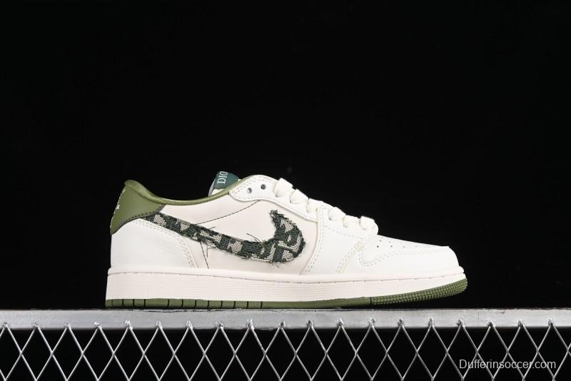 Nike Travis Scott x Fragment Design x Air Jordan 1 Low OG SP AJ1 Retro Sneakers - DM6688-605