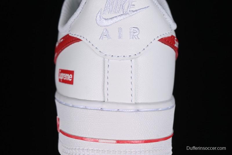 Supreme x Nike Air Force 1 '07 Low Casual Sneakers with Full-Length Air Solo Cushion - CU9225-010