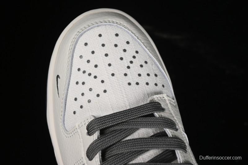 Nike SB Dunk Low Violent Bear Collaboration - Woven Grey Check Anniversary Custom Low-Top Casual Sneakers - KK1888-004