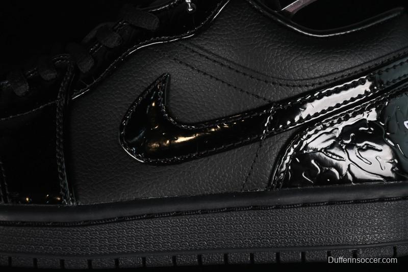 Nike Air Jordan 1 Low "Black Croc" Casual Sneakers - HJ7743-010