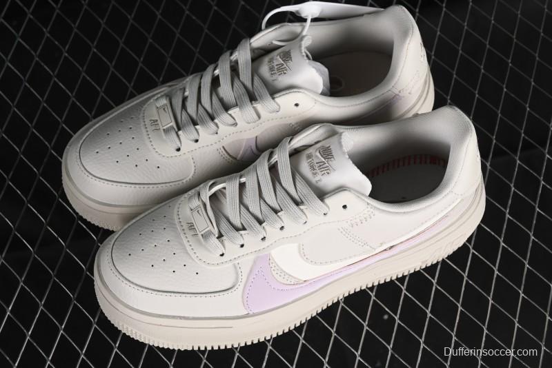 Nike Air Force 1 PLT AF ORM Triple White Low Top Casual Sneakers - DJ9946-108