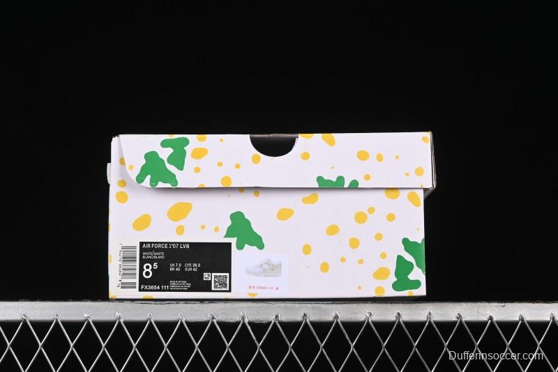 Nike Air Force 1 '07 Low Beige Deconstructed Swoosh Casual Sneakers - FX3654-111