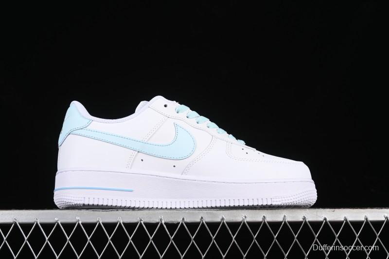Nike Air Force 1 '07 Low Anime LOVE Series White Blue Spray Paint Casual Sneakers - CW2288-111
