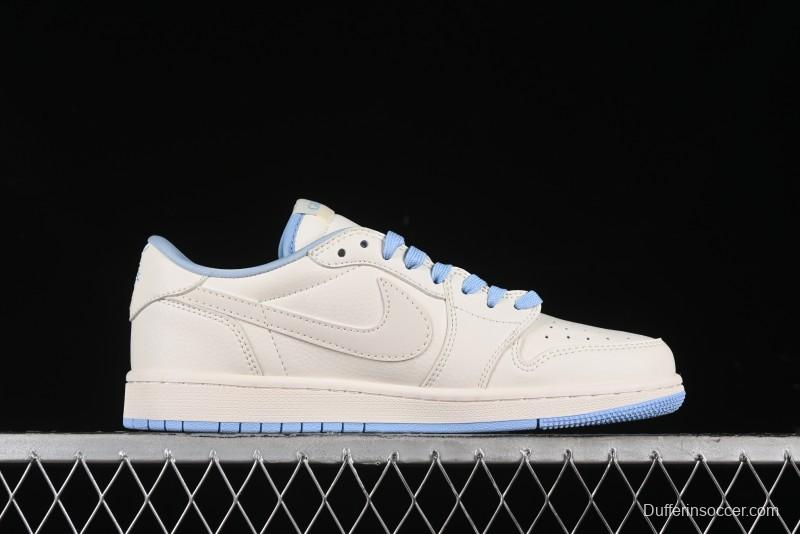 Nike Travis Scott x Fragment Design x Air Jordan 1 Low OG SP AJ1 Low Top Casual Sneakers - DM6688-608