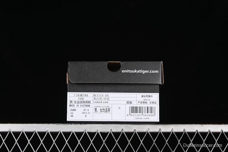 Onitsuka Tiger Mexico 66 Low-Top Leisure Running Shoes with Full-Grain Leather Upper - 1183B785-100