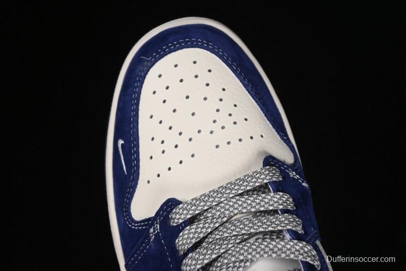 Nike Air Jordan 1 Low OFF-WHITE Collaboration - Qilin Blue Retro Basketball Shoes - WG8850-013