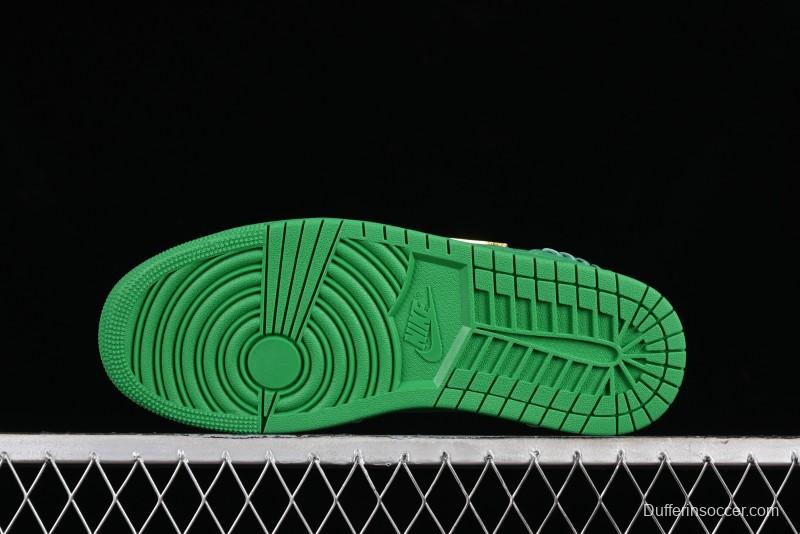 Nike Air Jordan 1 Low "Method of Make" Casual Sneakers in Green and Gold - FN5032-300