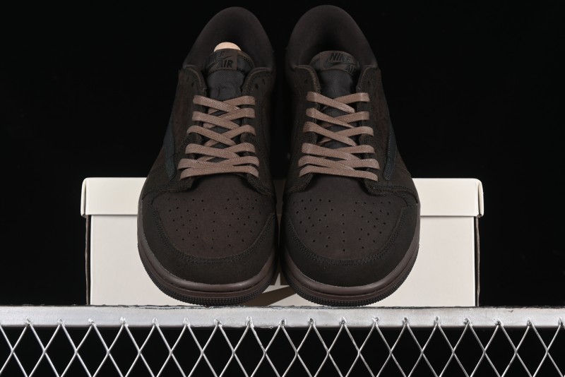 Nike Travis Scott x Air Jordan 1 Low OG AJ1 Reverse Swoosh Sneakers - DM7866-202