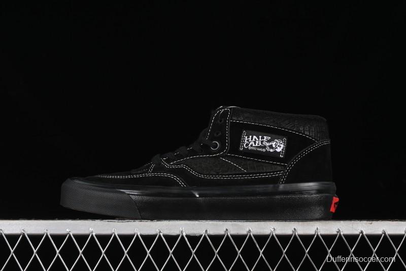 Vans Half Cab 33 DX Black Knight Anaheim Classic Retro Skate Shoes - VN0A5KX6BKA