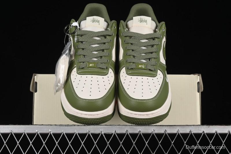 Nike Air Force 1 '07 Low Stussy Collaboration - Lotus Green Low-Top Casual Sneakers - BB5353-515