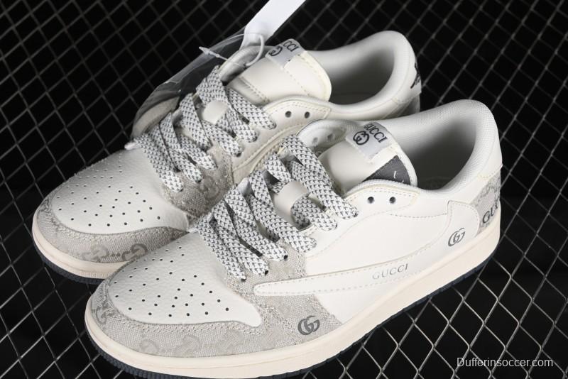 Nike Travis Scott x Fragment Design x Air Jordan 1 Low OG SP AJ1 Casual Sneakers - XZ1658-002