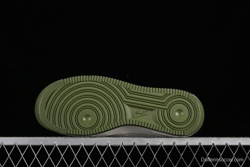 Nike Air Force 1 '07 Low Gucci Collaboration - Beige Green Linen Casual Sneakers - XZ3398-588