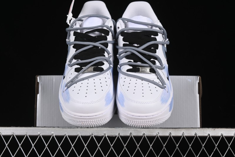 Nike Air Force 1 '07 Low Anime Theme Purple-Blue Spray Custom Casual Sneakers - ZH0316-029