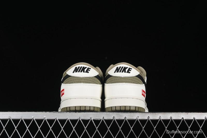 Nike SB Dunk Low Supreme Collaboration - Liberation Green Anniversary High-End Custom Low-Top Casual Sneakers - CH8311-231