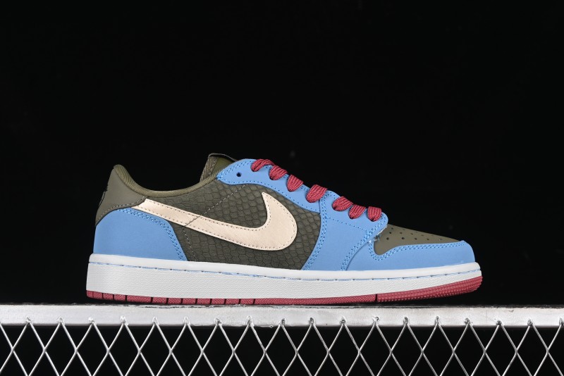 Nike Travis Scott x Fragment Design x Air Jordan 1 Low OG SP AJ1 Low Top Casual Sneakers - CH6336-015