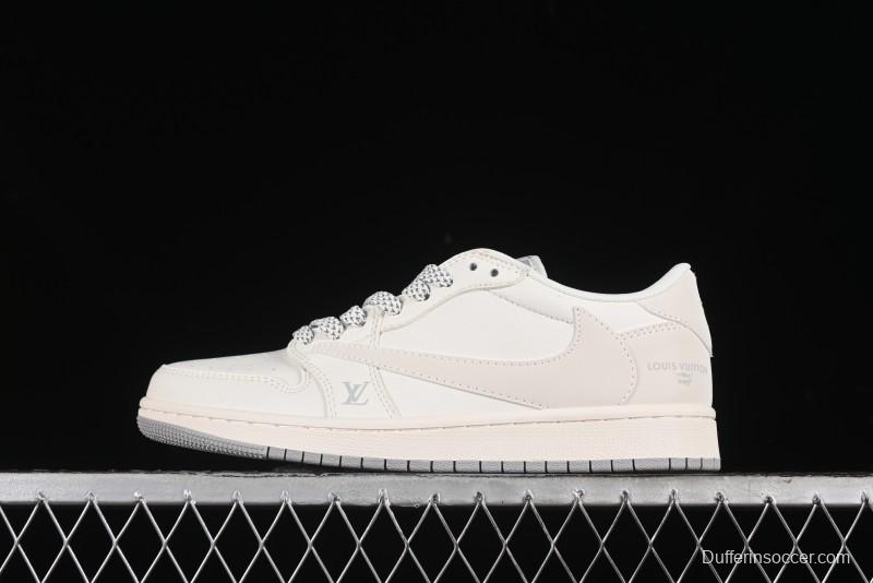 Nike Travis Scott x Fragment Design x Air Jordan 1 Low OG SP AJ1 LV Collaboration - XZ1268-002