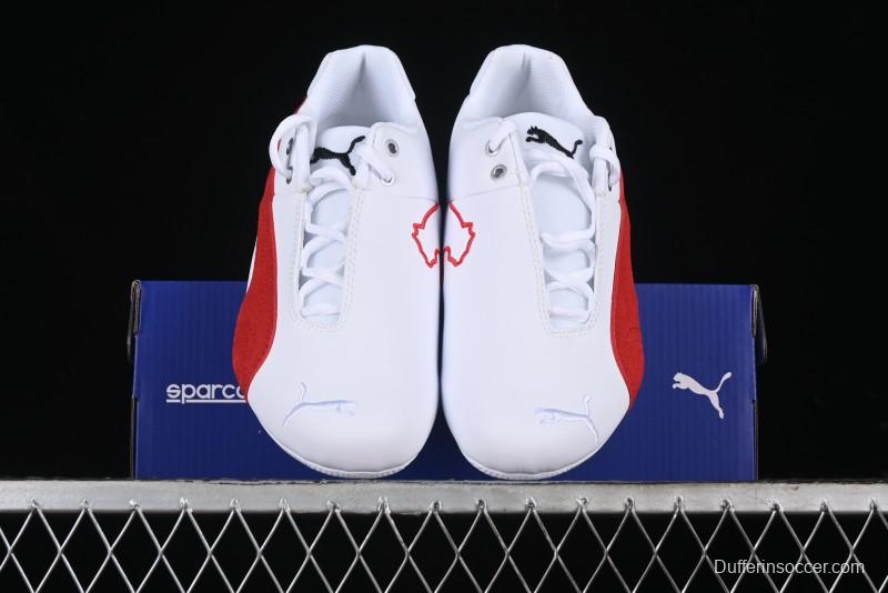 Puma Sparco Future Round Toe Lace-Up Leather Fabric Low-Top Lifestyle Casual Shoes - 308585-02