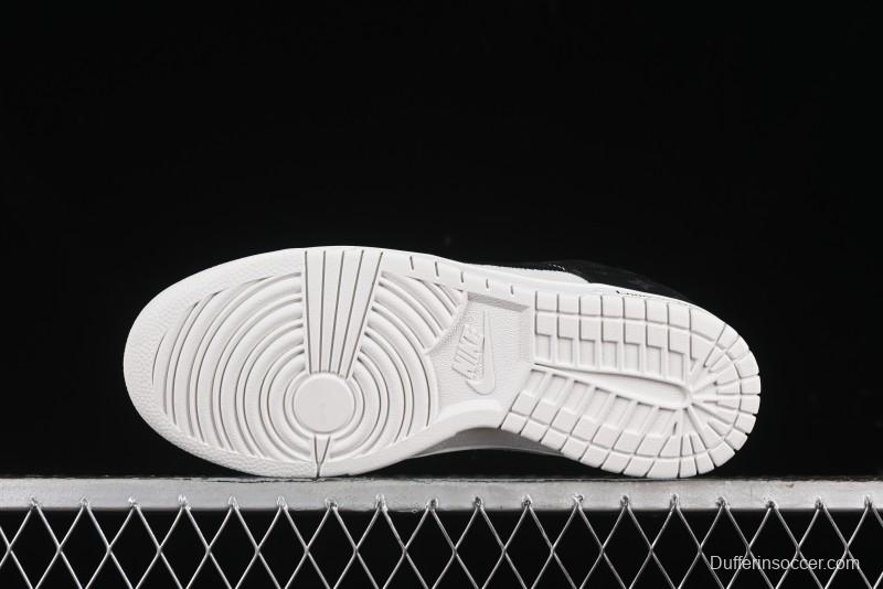 Nike SB Dunk Low LV Collaboration - Embossed White Black Print Anniversary High-End Custom Low-Top Casual Sneakers - DQ1098-361