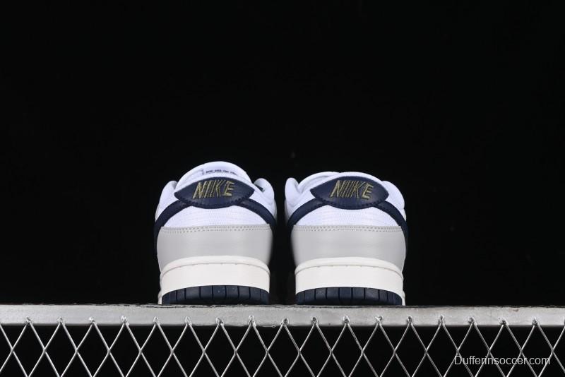 Nike Dunk Low SB Casual Sneakers in Photon Dust and White with Obsidian Accents - HF4299-001