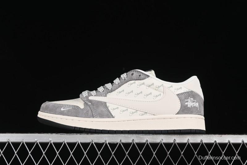 Nike Travis Scott x Fragment Design x Air Jordan 1 Low OG SP AJ1 Retro Sneakers - XY2688-124