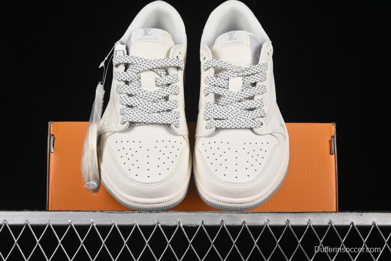 Nike Travis Scott x Fragment Design x Air Jordan 1 Low OG SP AJ1 LV Collaboration - XZ1268-002