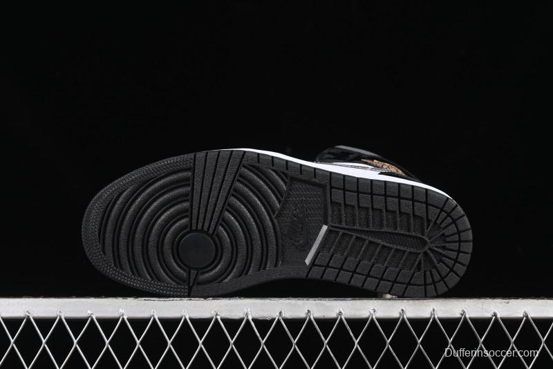 Nike Air Jordan 1 Mid Basketball Shoes White Black Silver - HV0789-010