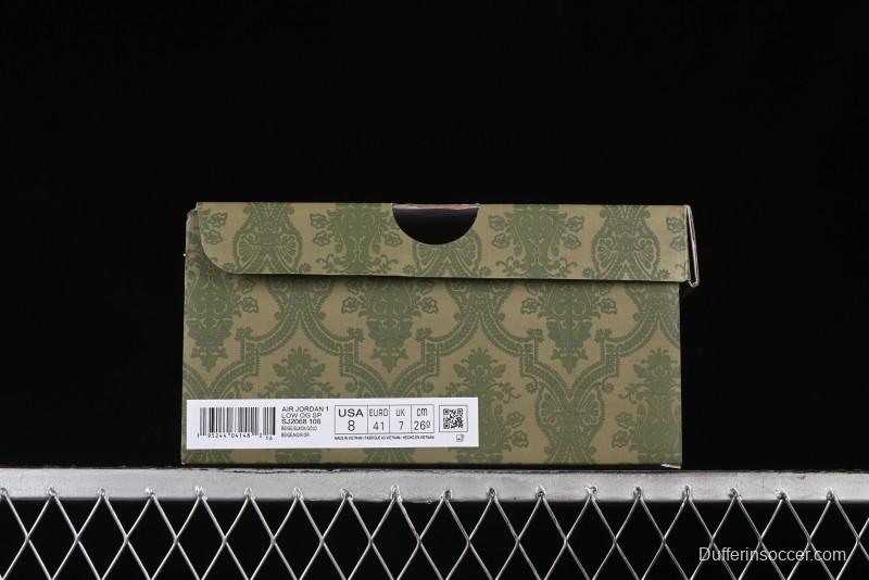 Nike Travis Scott x Fragment Design x Air Jordan 1 Low OG SP AJ1 Retro Sneakers - SJ2068-106