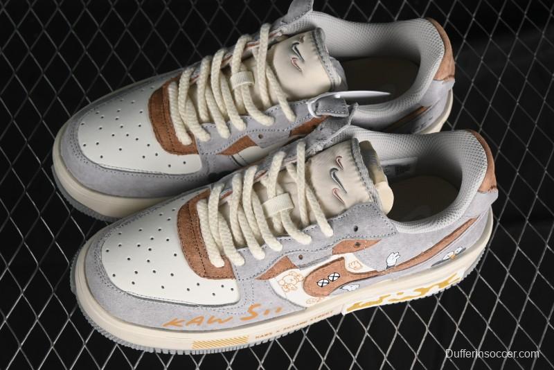 Nike Kaws x Air Force 1 '07 Low Custom Casual Sneakers - CW6688-806