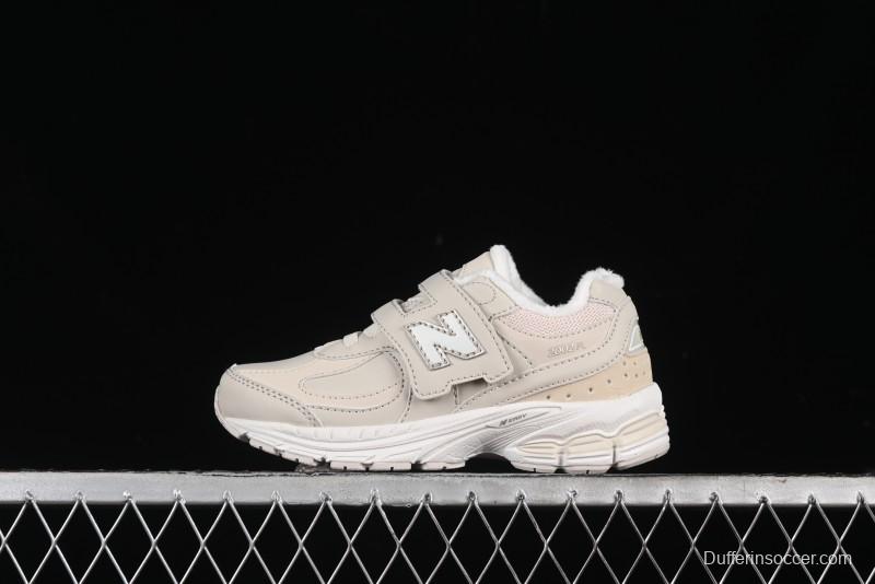 New Balance 2002R Series Hook and Loop Kids Shoes with Fleece Lining - PV2002TM