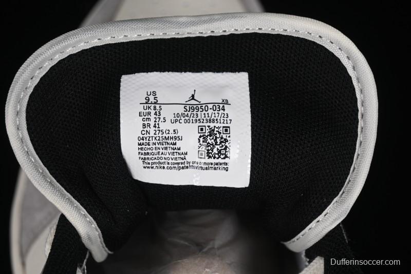 Nike Air Jordan 1 Low Stussy Collaboration - Grey Black Red Label Retro Basketball Shoes - SJ9950-034