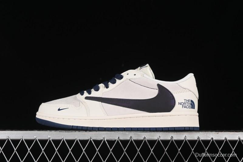 Nike Travis Scott x Fragment Design x Air Jordan 1 Low OG SP AJ1 Low Top Casual Sneakers - XY2688-110