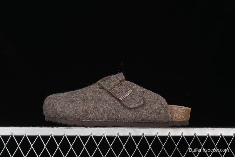 Birkenstock Half-Fur Slide Sandals with Wool Lining - G.D4