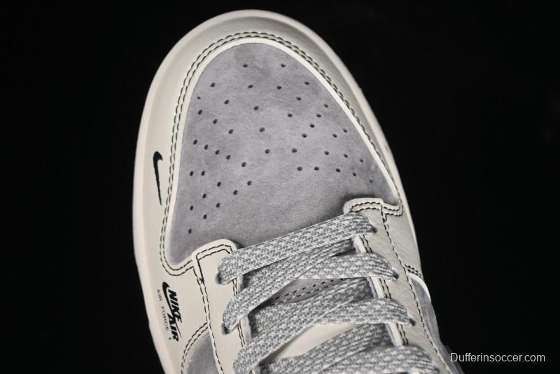 Nike SB Dunk Low Stussy Collaboration - Light Grey White Anniversary High-End Custom Low-Top Casual Skate Shoes - SJ2068-302