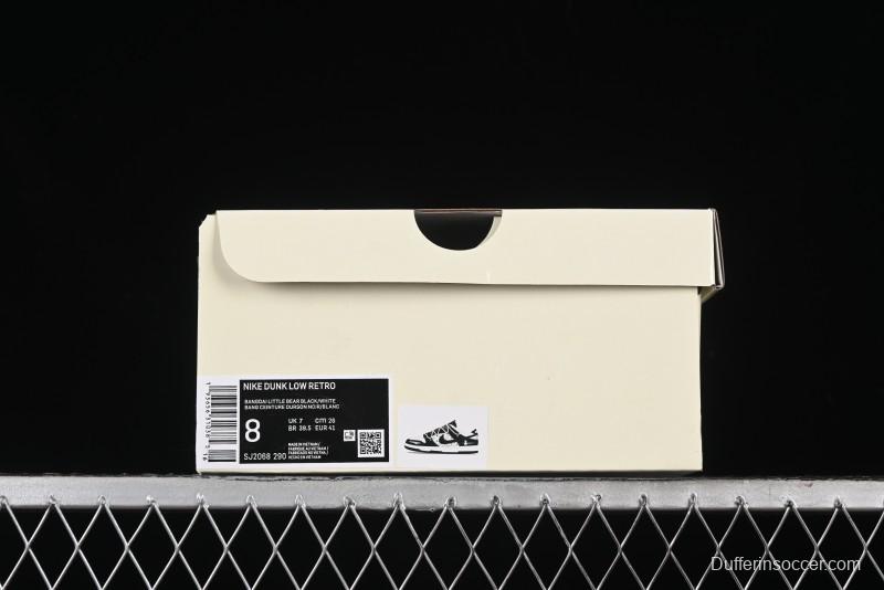 Nike SB Dunk Low Violent Bear Series - Lace-Up Beige with Black Swoosh Anniversary High-End Customized Low-Top Casual Skate Shoes - SJ2068-290