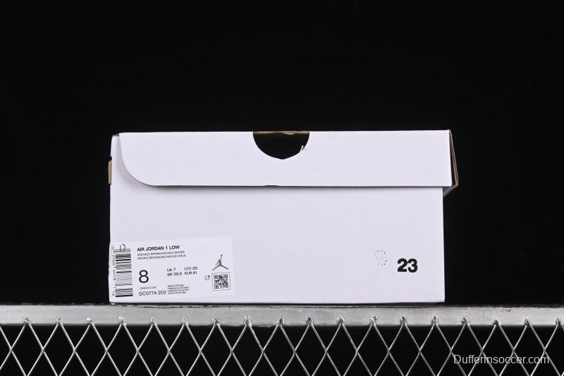 Nike Air Jordan 1 Low AJ1 White Tan Low-Top Casual Sneakers - DC0774-202