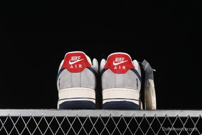 Nike Air Force 1 '07 Low Violent Bear Collaboration - Grey Blue Print Low-Top Casual Sneakers - SJ9188-001