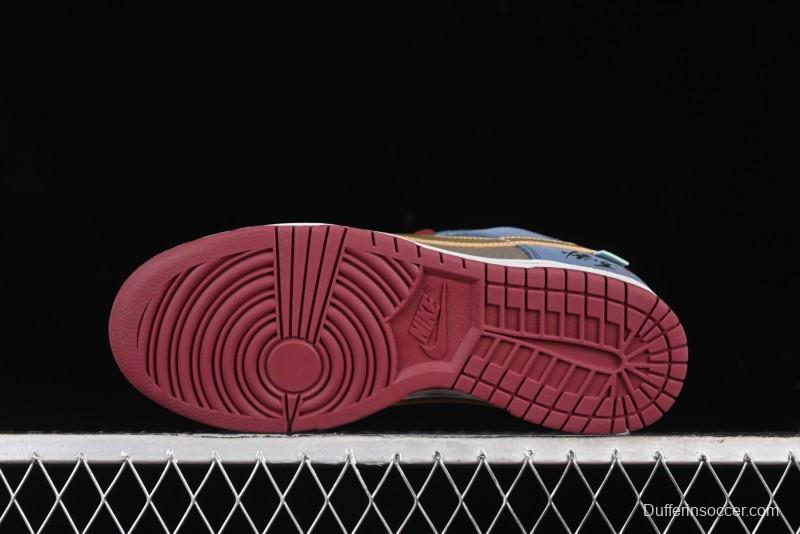 Nike Dunk Low Retro Deconstructed Casual Sneakers with Black Myth Wukong Theme Cloud Dragon Pattern - WK0820-001