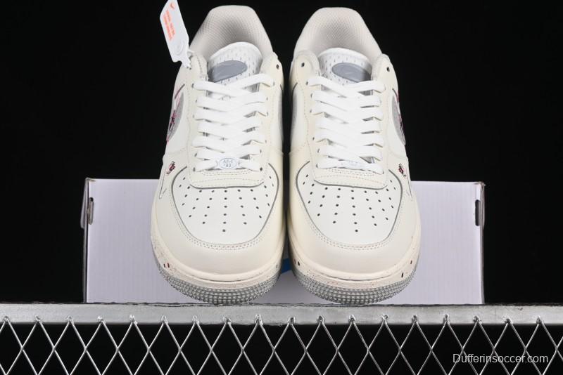Nike Air Force 1 '07 Low Halloween Edition "Mercury Spider" Casual Sneakers - FB1893-333
