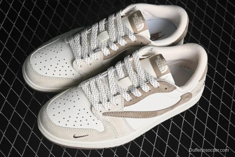 Nike Travis Scott x Fragment Design x Air Jordan 1 Low OG SP AJ1 Retro Sneakers - AG3702-801