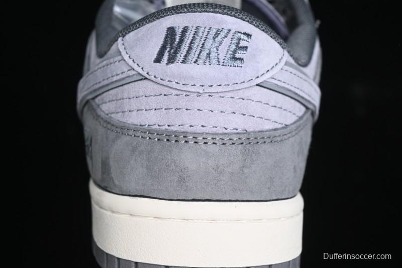 Nike SB Dunk Low Stussy Collaboration - Granite Grey Anniversary Custom Low-Top Casual Skate Shoes - XS1086-008