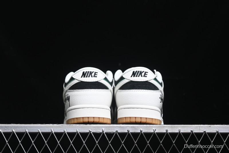 Nike SB Dunk Low Stussy Collaboration - Double Shadow White Hook Anniversary High-End Custom Low-Top Casual Skate Shoes - SF1029-406