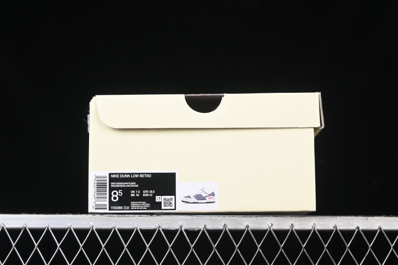 Nike SB Dunk Low Supreme Collaboration - Strap Light Gray Hook Anniversary High-End Custom Low-Top Casual Skate Shoes - YX5066-210