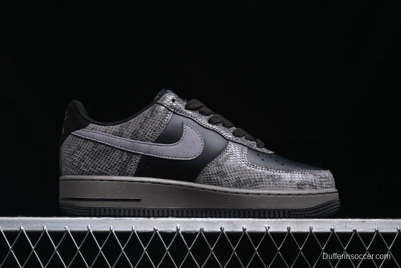 Nike Air Force 1 '07 Low Snake Year Themed Low-Top Casual Sneakers - HF2898-001