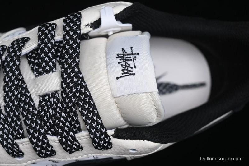 Nike Air Force 1 '07 Low Stussy Collaboration - Beige Black Hook Gum Sole Low-Top Casual Sneakers - XZ6188-255