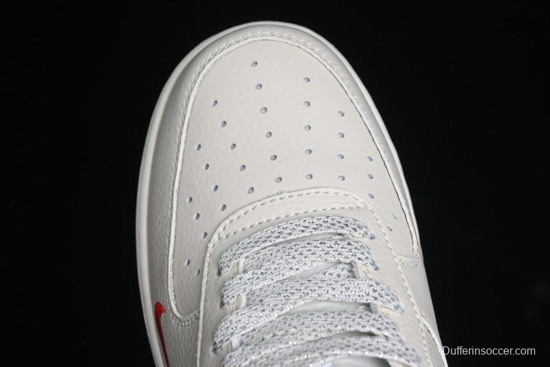 Nike Air Force 1 '07 Low Supreme Casual Sneakers in White/Red - DF0188-011