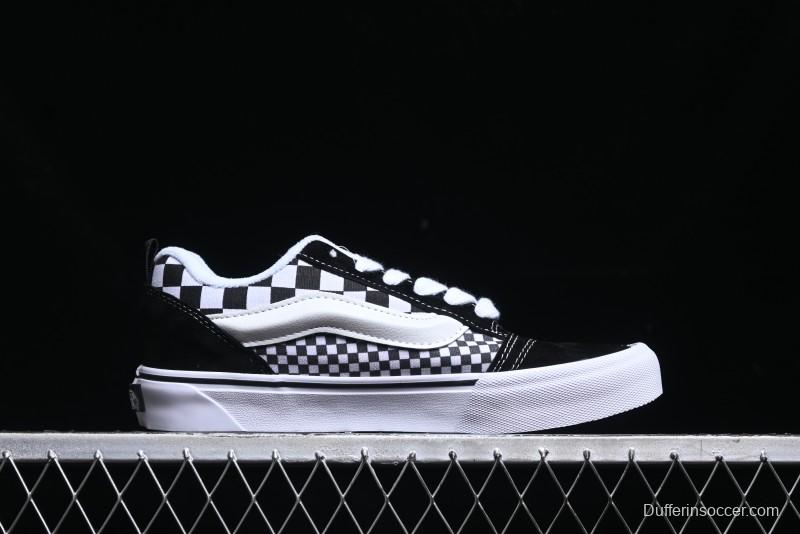 Vans Knu Skool Checkerboard Low Top Retro Casual Vulcanized Sneakers - VN0009QCIVG