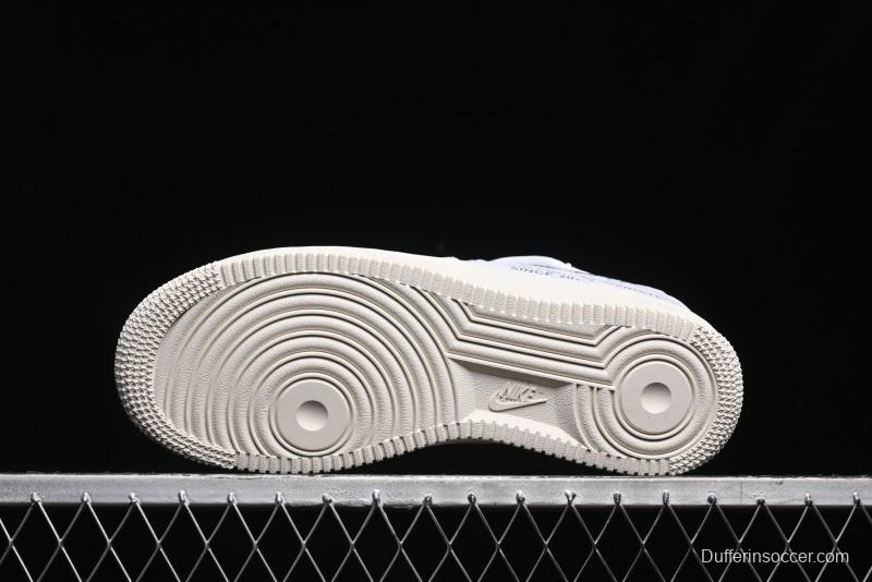 Nike Air Force 1 '07 Low Silver Hook Off-White Style Casual Sneakers - ZH0316-049