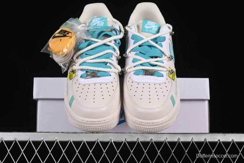 Nike Air Force 1'07 Low "Keep Smile" Casual Lace-Up Sneakers - DZ1328-112