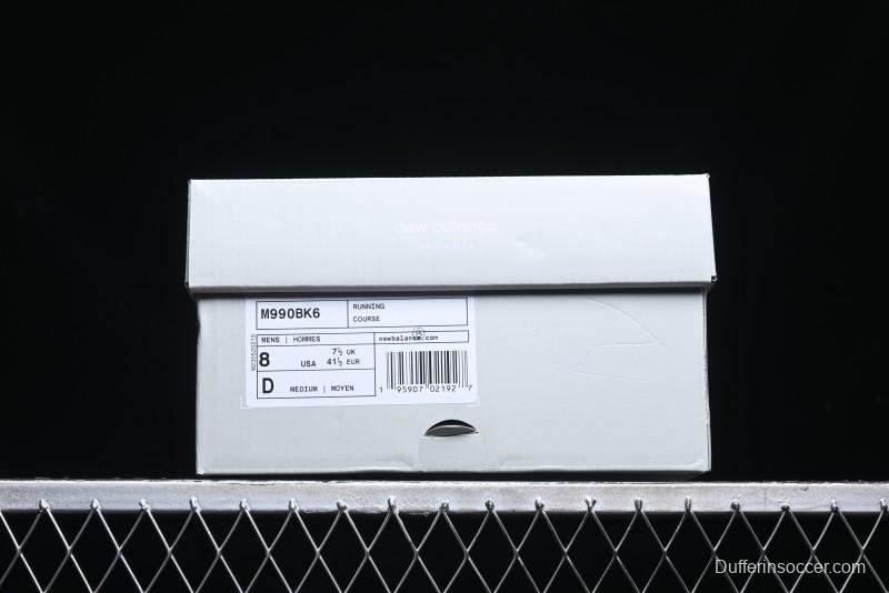 New Balance 990 Series High-End Made in USA Retro Casual Running Shoes - M990BK6