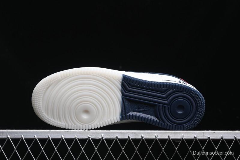 Nike Air Force 1 '07 Low Moncler Collaboration - Light Blue & Pigment Dyed Two-Tone Low-Top Casual Sneakers - CH6336-512
